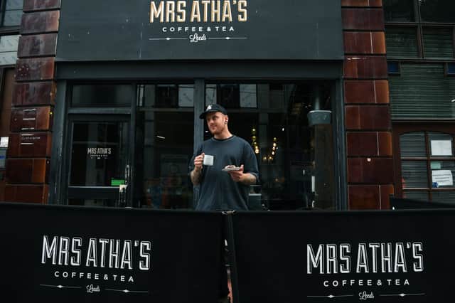 Manager Danny Lewis pictured outside Mrs Atha's, Central Road, Leeds.
