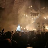 Canadian pop-punk heroes Sum 41 performing at First Direct Arena in Leeds.