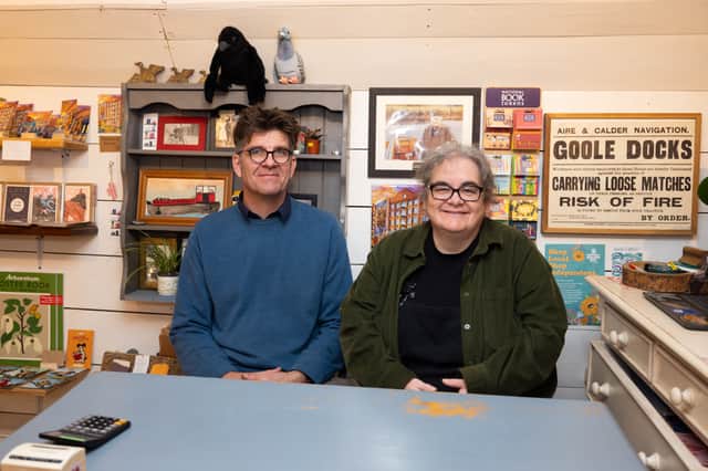 Owners of Hold Fast Bookshop in Leeds Dock Chris and Victoria Bonner.