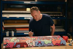 Leeds artist Nicolas Dixon designing a bespoke Rhodes piano to be auctioned off for charity