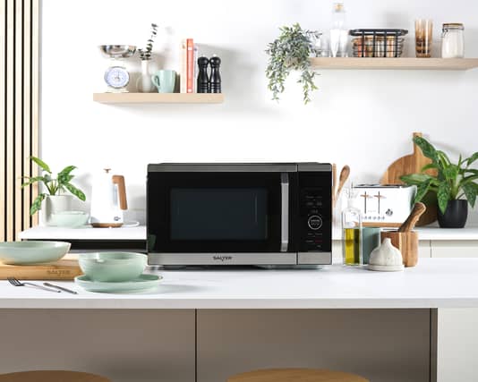 The Salter Duowave is a great space-saving device