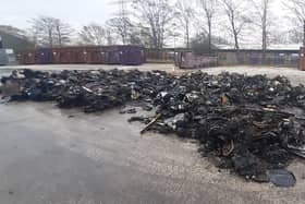 The aftermath of the blaze at the Bristol Avenue tip