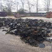The aftermath of the blaze at the Bristol Avenue tip