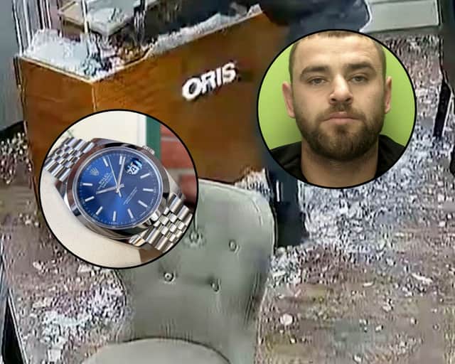Rolex robber caught on CCTV during £130,000 heist at Nottingham jewellery store