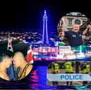Images from Shots! TV episodes, including Blackpool Illuminations, police tape, a conker competition and a wrestling match film set