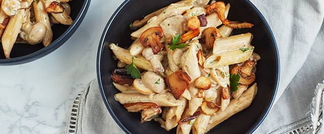 Gareth chose a mushroom pasta dish for one of his four meals