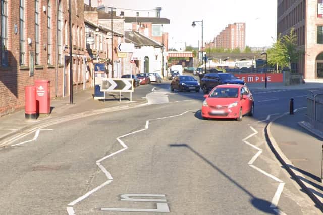 Repairs are being carried out on Water Lane, Leeds near the junction with David Street and Globe Road.