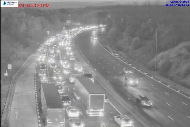 Miles of congestion has built up in both directions following the crash on the M62 this afternoon