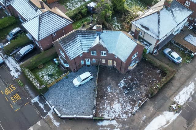 House in Peach Avenue, Stafford, after it has been cleared of piles of rubbish.