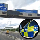 Bodally weaved in and out of traffic on the M1 as the police gave chase. (pics by Google Maps / National World)