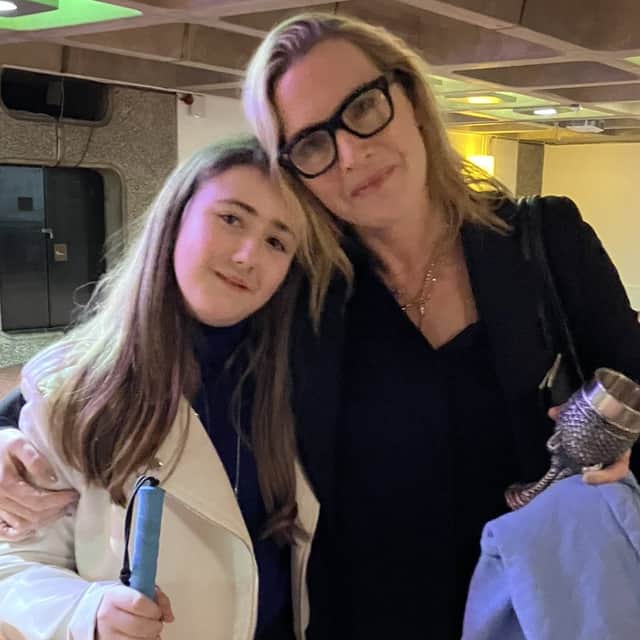 Lily-Rae with actor Kate Winslet.