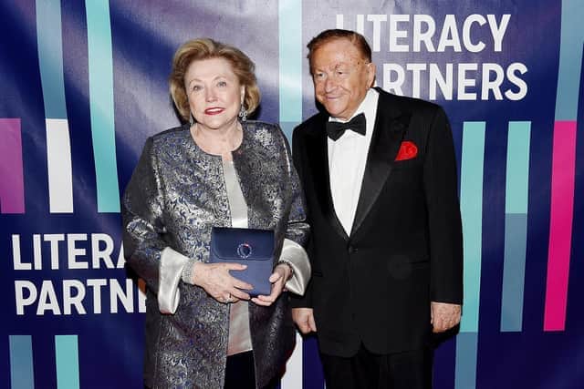 Barbara Taylor Bradford OBE and Robert Bradford attend the 2018 Literacy Partners Gala at Cipriani Wall Street.
