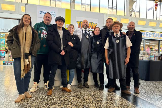 Danny Malin revisits Malcom Michaels Quality Butchers with Josh Warrington and Forward Leeds to help families this Christmas.