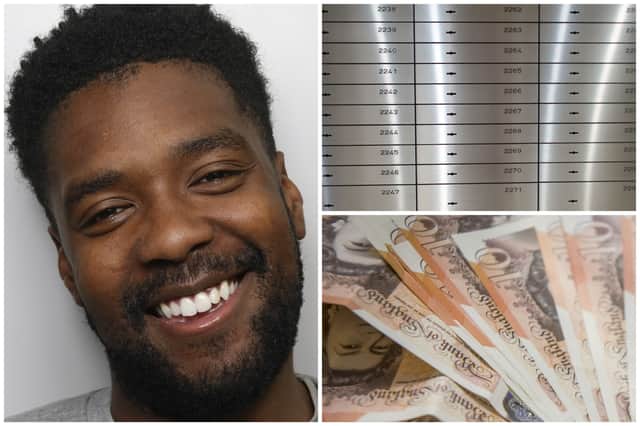 Drug dealer Craig (pictured) was handed a 45-month jail sentence. Along with the drugs, they also found £40,000 in cash and valuable silver bars in a safety deposit box. (pics by WYP / Getty / National World)