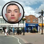 Callum Hutton (inset) has been banned from Normanton town centre for a series of incidents, culminating in him brandishing a machete. (pics by Wakefield Council / National World)