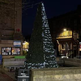 Residents in Morley were left stunned after the town's Christmas tree only had lights on one half - because vandals cut the wires on the other half.