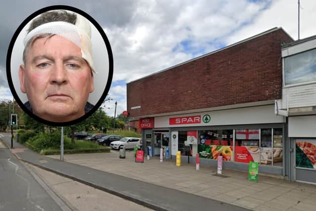 Stephen Parker (inset) arranged to meet a woman with her daughter in the car park of Spar in Outwood, after he said he wanted to rape the six-year-old. (pics by WYP / Google Maps)