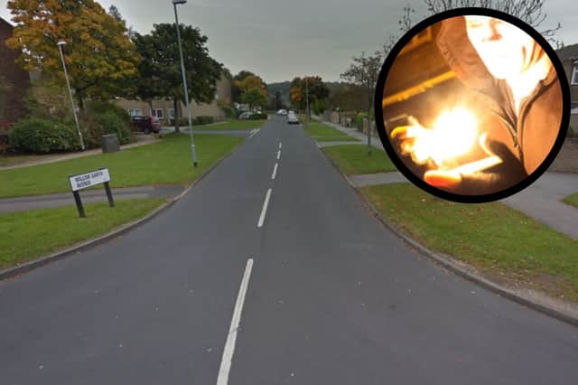 Jones tried to set fire to his flat on Willow Garth Avenue for a second time. (pics by Google Maps / SWNS)