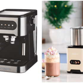 An espresso machine and hot chocolate maker are on offer in Aldi later this week