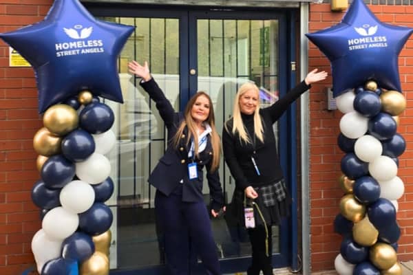 Sisters Shelley and Becky Joyce at the official opening for Abi House - the new home for Homeless Street Angels in Leeds