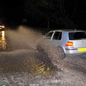 Flooding on Kirkstall Road, near Kirkstall Abbey in Leeds on December 5.