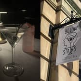 Left, the Dirty Martini at Tabula Rasa, on Eastgate; right Below Stairs, on South Parade.