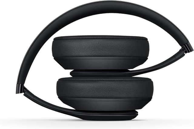 The headphones fold up neatly