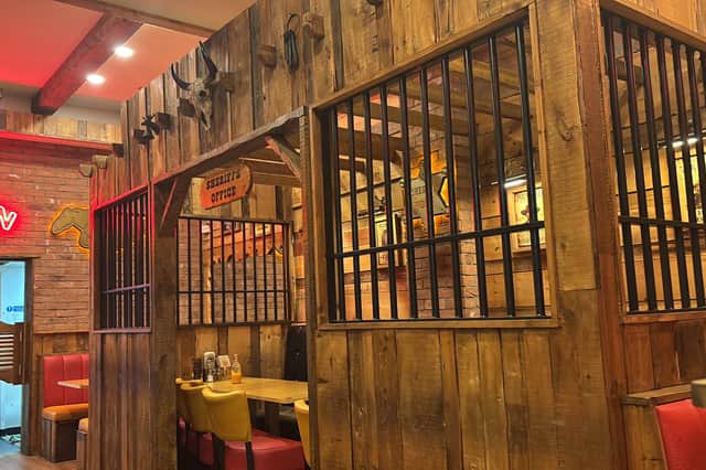 Parties can opt for the Sheriff's office inside the Old West saloon.