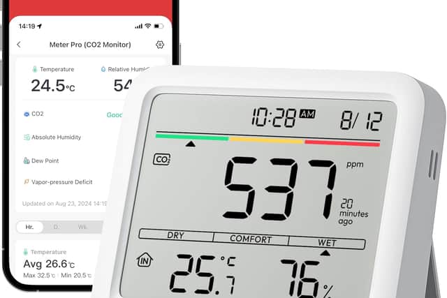 The SwitchBot app will keep a record of the conditions in your room