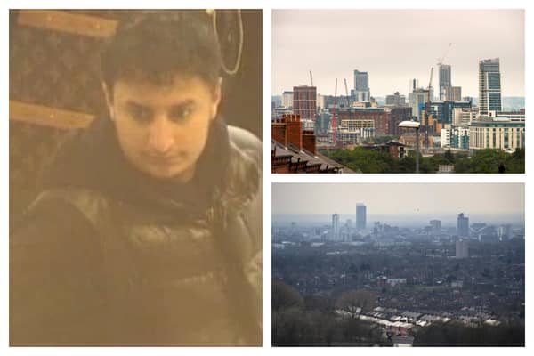 The man pictured is known to frequent Leeds and Manchester city centres