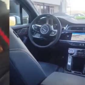 Mike Johns got stuck in a driverless car when it wouldn't stop circling a car park.
