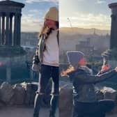 Heart-warming moment couple surprise each other during proposal.