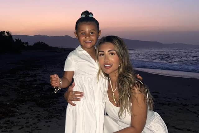 Sofia Alessia, 27, with her daughter Alya-Valentina, 4, after weight loss surgery.