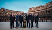 Head coaches at the Colosseum for the 2025 Guinness Six Nations Championship launch in Rome.
