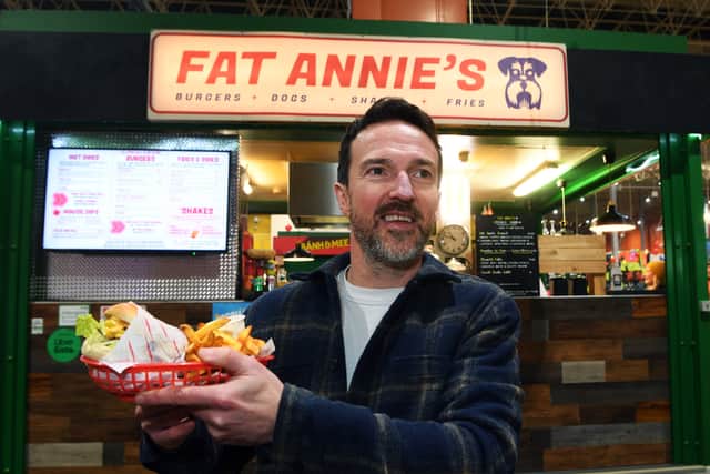 James Stock, 46, opened Fat Annie's in Leeds' Kirkgate Market in 2016.