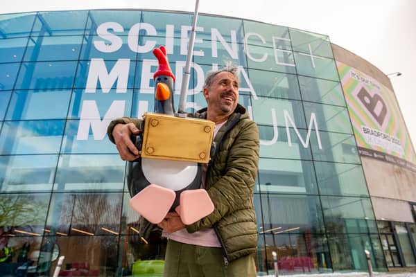 The National Science and Media Museum introduces a new star attraction as part of its reopening celebrations. A 2-meter tall replica of the iconic Techno Trousers from Wallace & Gromit: The Wrong Trousers (1993) will take center stage during the reopening event, A Grand Day Out, on Saturday, January 11. 