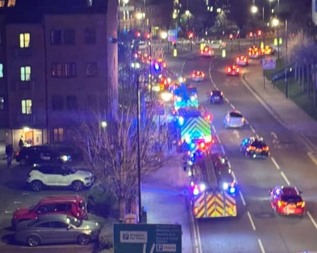 Six fire crews responded on Friday evening following reports of a burning smell in Leeds city centre