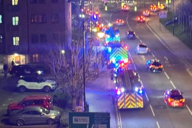 Six fire crews responded on Friday evening following reports of a burning smell in Leeds city centre