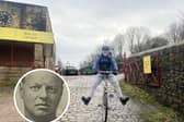 The hulking Fen Easy Bike, designed by Henry Brown, was taken for a spin before being put on display at Leeds Industrial Museum