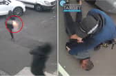 Gunman shoots victim before he’s arrested by armed police.