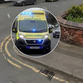 The woman was rushed to hospital with potentially life-changing injuries.