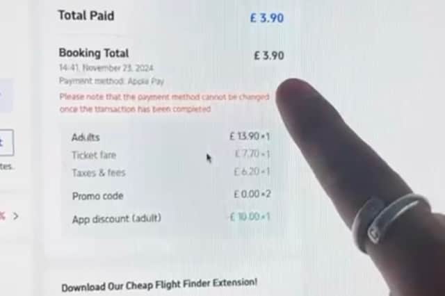 Callum's flight to Spain cost him £3.90.