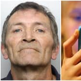 Paedophile Land (pictured) was given another jail sentence after he was found to be hiding phones at his home.