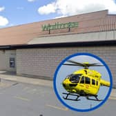 Pensioner Long lost control of his Ford SUV and crushed a man against a wall outside Waitrose, causing him life-changing injuries.