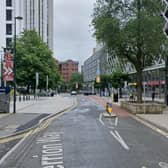 Police were called to Merrion Way in Leeds at 2.24pm today.