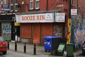 Booze Bin, in Brudenell Grove, Hyde Park, Leeds.