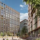 The 12-storey office building will if approved occupy plot 14 at Wellington Place.