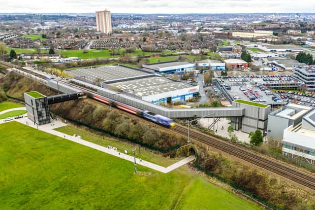 CGI imagery of what White Rose station is projected to look like upon completion.