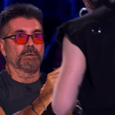 Simon Cowell was visibly shocked during Auzzy Blood's Britain's Got Talent performance.