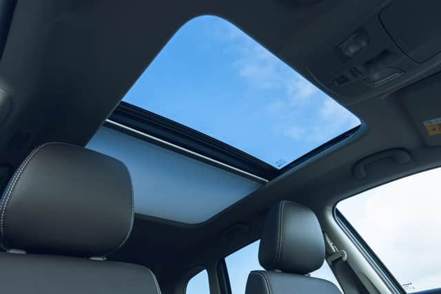 The option of a panoramic roof is a welcome touch - but it does restrict headroom somewhat